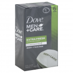 Dove Men+Care 3 In 1 Extra Fresh Refreshing Hand & Body + Face + Shave Bar, 6 - 3.75